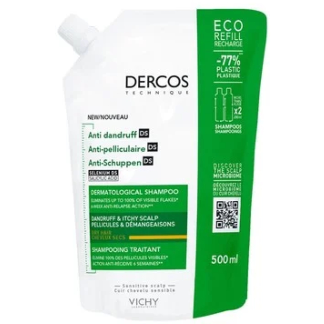 Vichy Dercos DS Шампоан против пърхот за сух скалп пълнител x500 мл