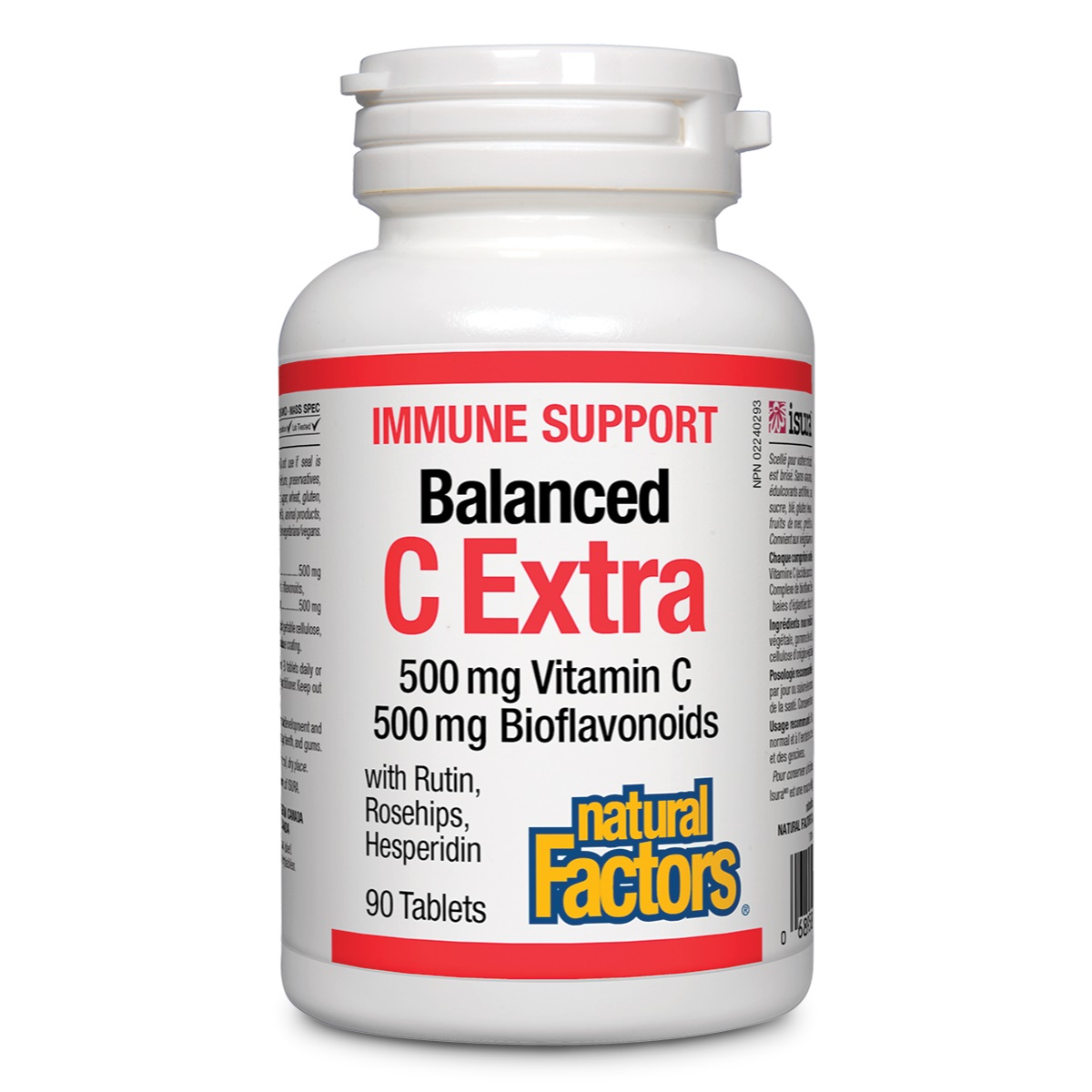 Natural Factors Immune Support Balanced C Extra / Витамин С (500 mg) и биофлавоноиди (350 mg), 90 капсули