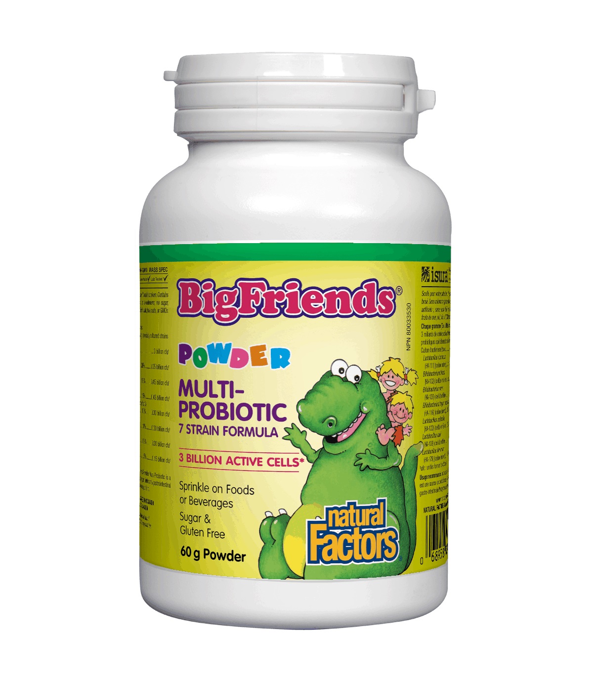 Natural Factors Мулти пробиотик за деца Big Friends, 3 млрд. активни пробиотици x 60 g прах