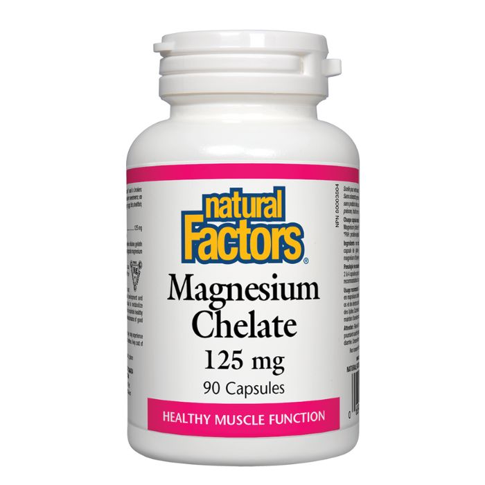 Natural Factors Magnesium Chelate/ Магнезий (хелат) 125 mg х 90 капсули