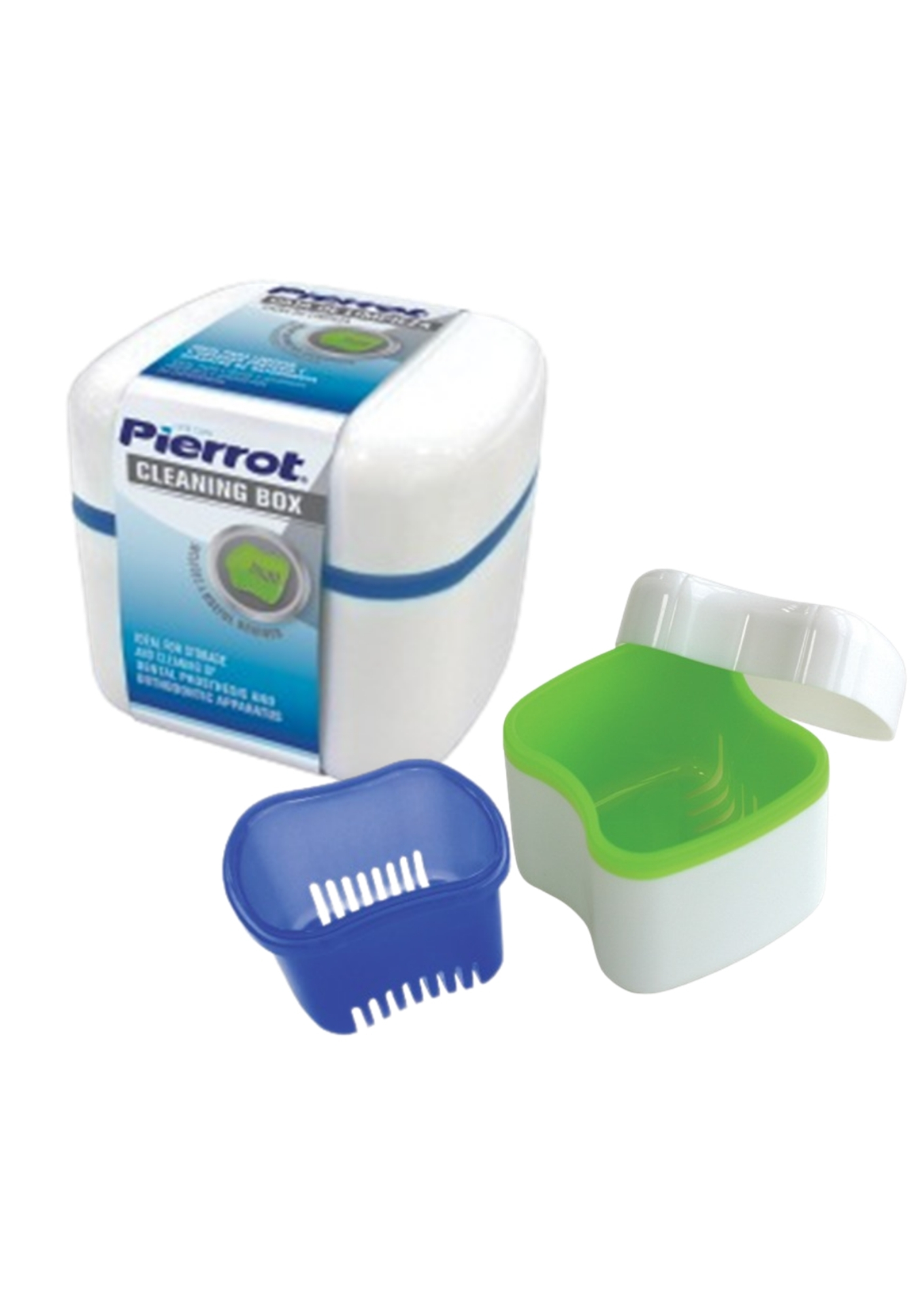 Pierrot Кутия за почистване на зъбни протези и ортодонтски апарати