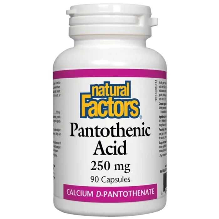 Natural Factors Pantothenic Acid - Пантотенова киселина / Витамин В5 (калциев д-пантотенат), 250 mg, 90 капсули
